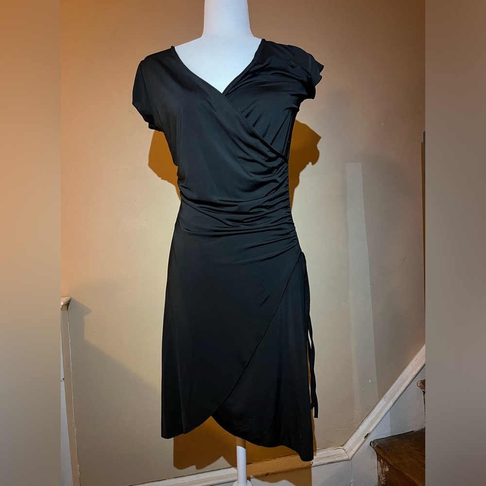 Vintage Fifilles French designer faux wrap midi dress size S